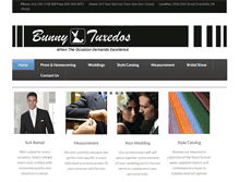 Tablet Screenshot of bunnytuxedos.com